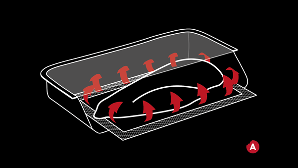 Cellcomb’s closed food pads provide moisture control.  